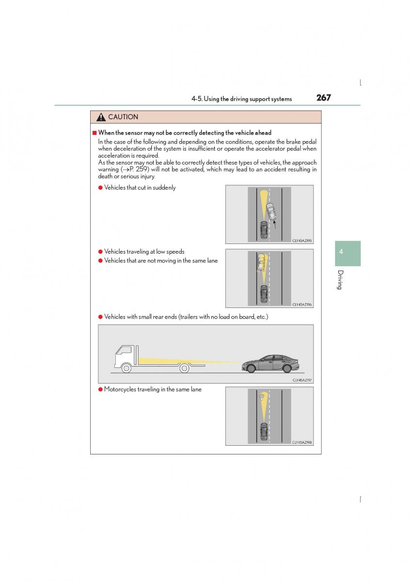 Lexus IS300h III 3 owners manual / page 267