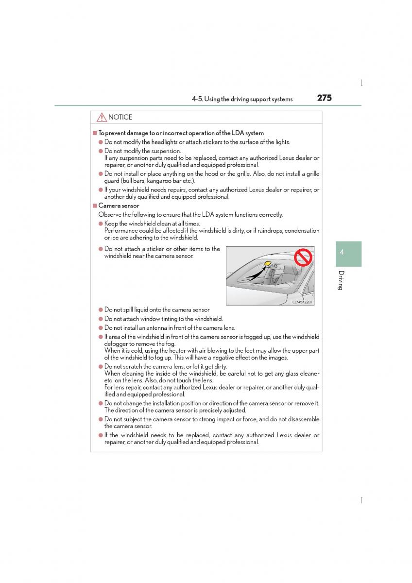 Lexus IS300h III 3 owners manual / page 275