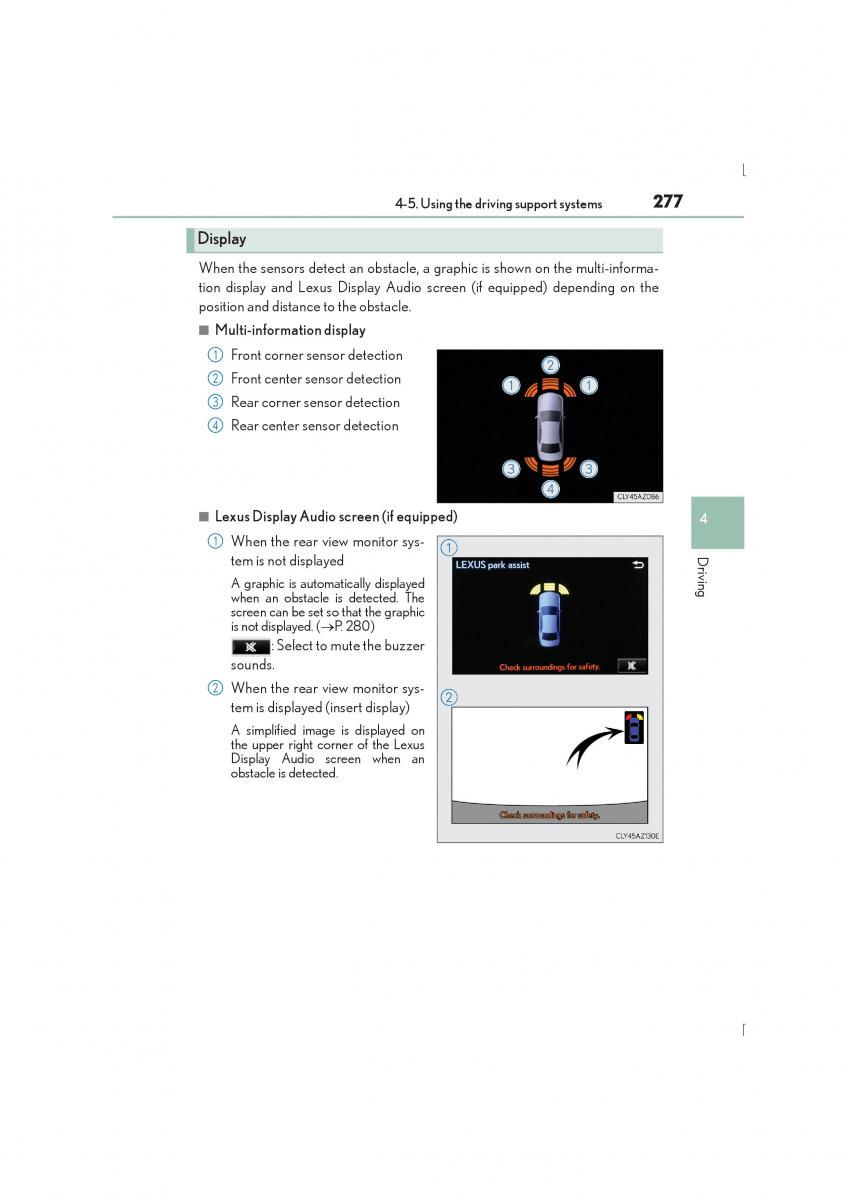 Lexus IS300h III 3 owners manual / page 277