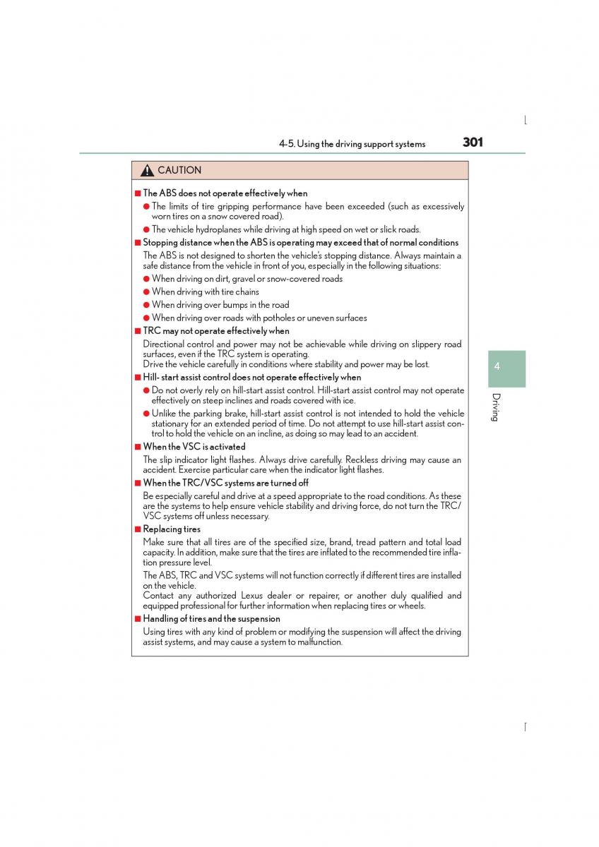 Lexus IS300h III 3 owners manual / page 301