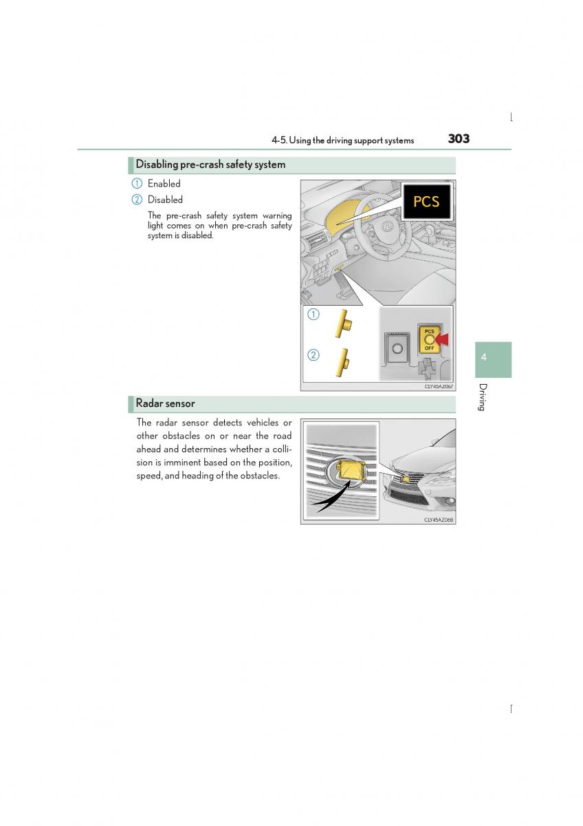 Lexus IS300h III 3 owners manual / page 303