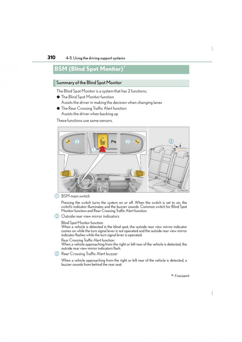 Lexus IS300h III 3 owners manual / page 310