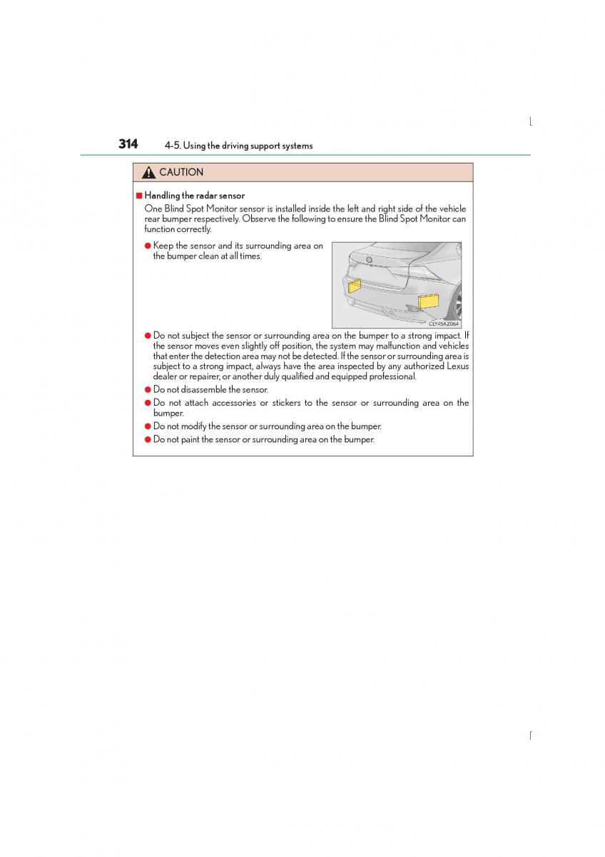 Lexus IS300h III 3 owners manual / page 314