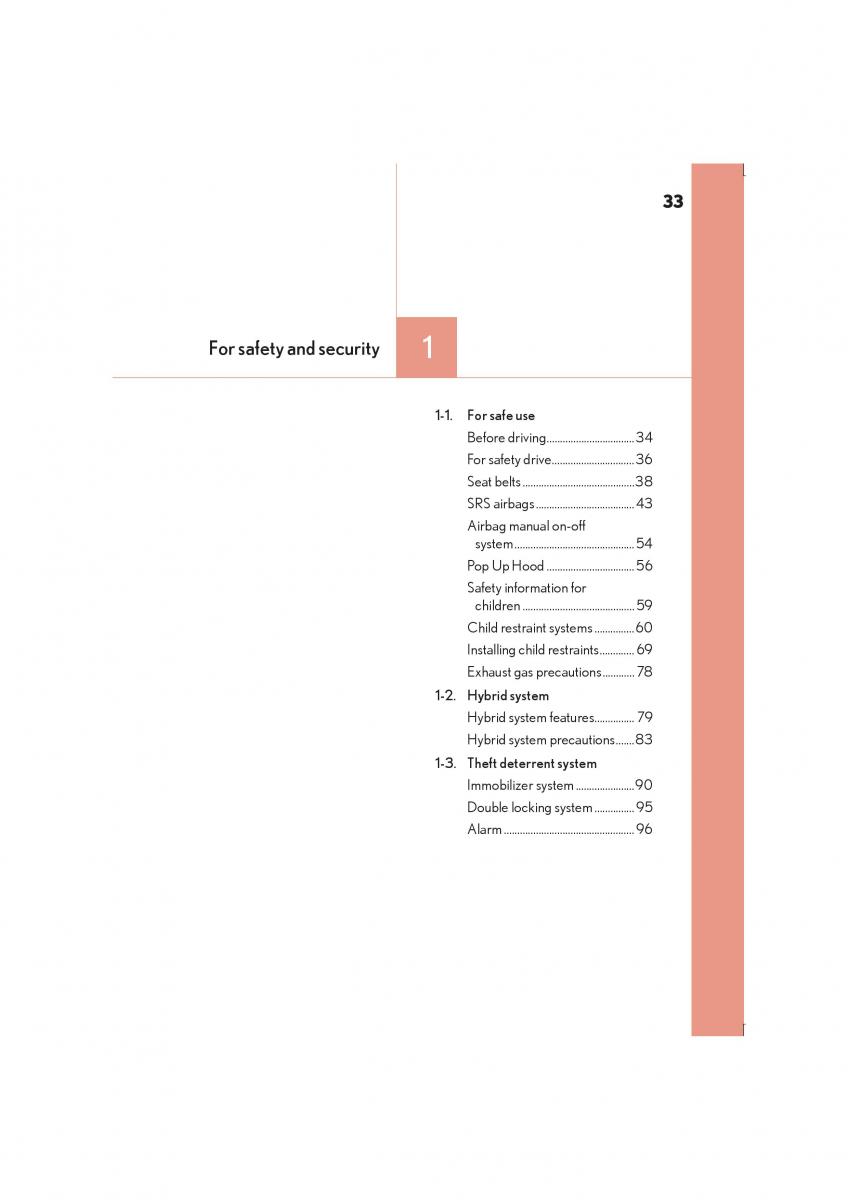 Lexus IS300h III 3 owners manual / page 33