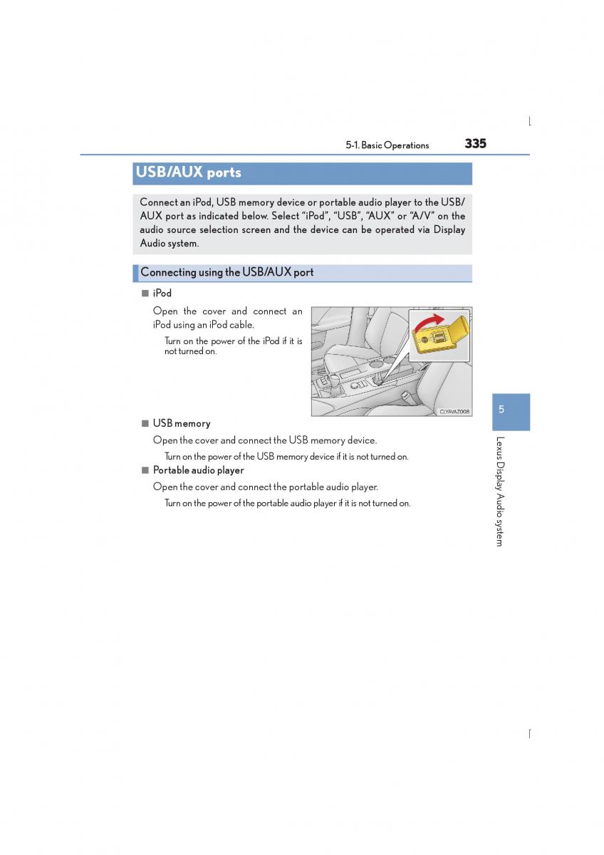 Lexus IS300h III 3 owners manual / page 335