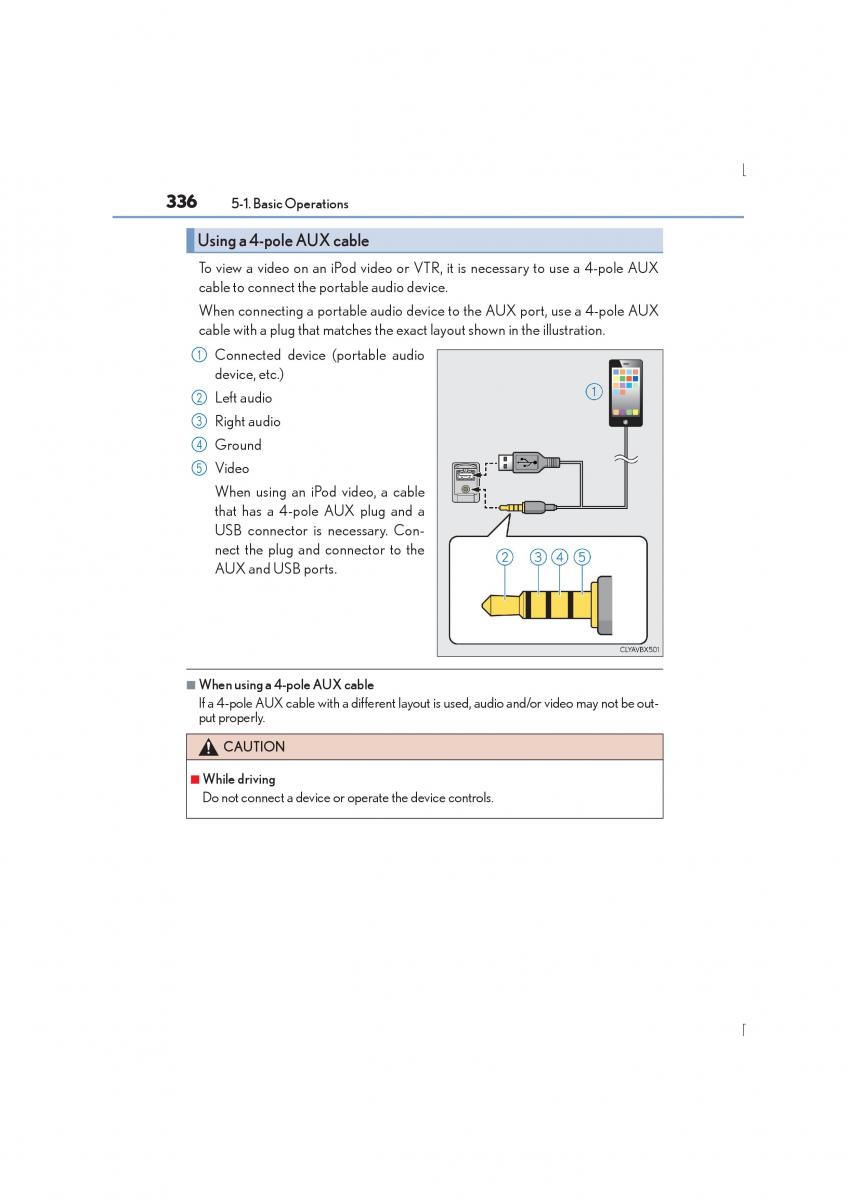 Lexus IS300h III 3 owners manual / page 336