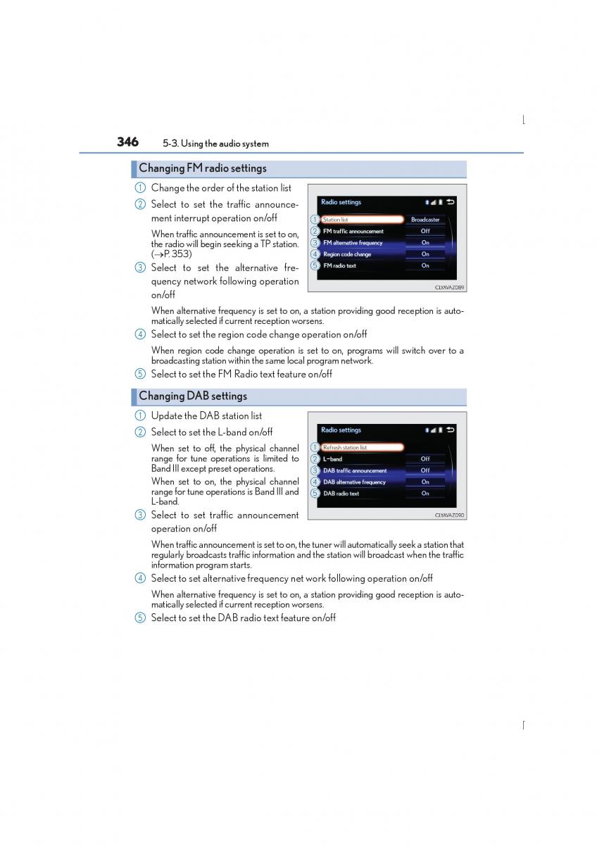 Lexus IS300h III 3 owners manual / page 346