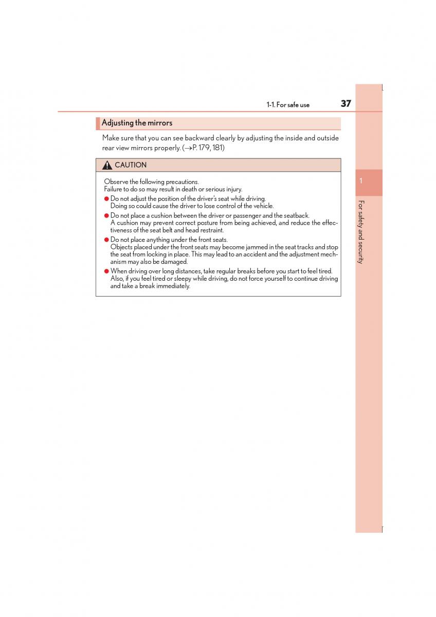Lexus IS300h III 3 owners manual / page 37