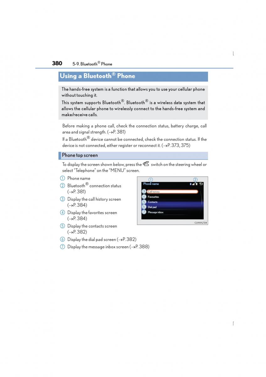 Lexus IS300h III 3 owners manual / page 380