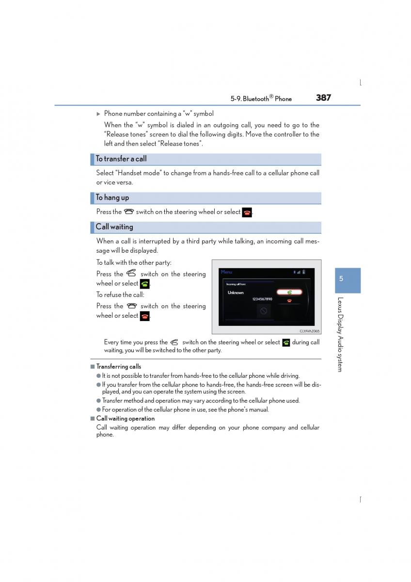 Lexus IS300h III 3 owners manual / page 387