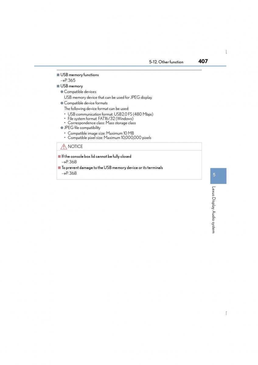 Lexus IS300h III 3 owners manual / page 407