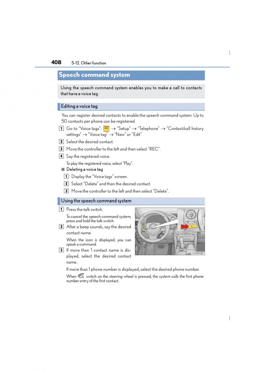 Lexus IS300h III 3 owners manual / page 408