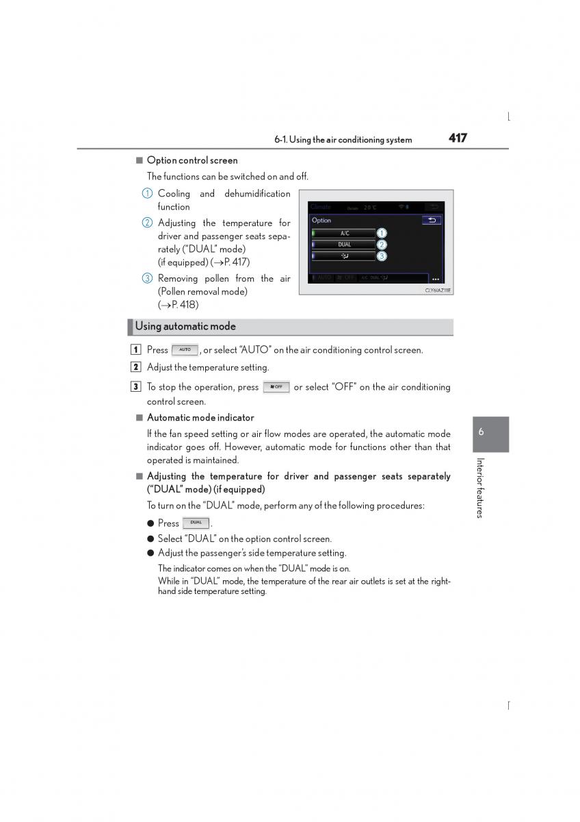 Lexus IS300h III 3 owners manual / page 417