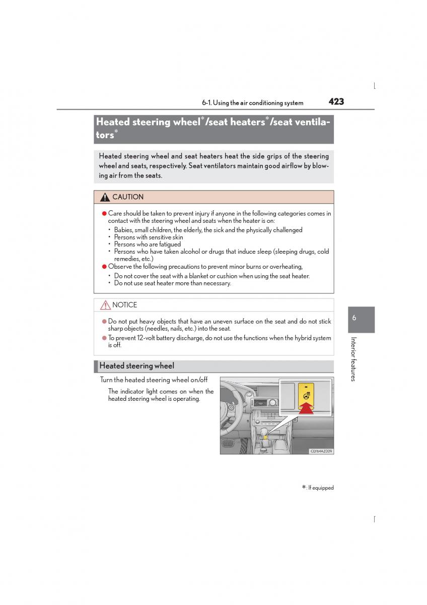 Lexus IS300h III 3 owners manual / page 423