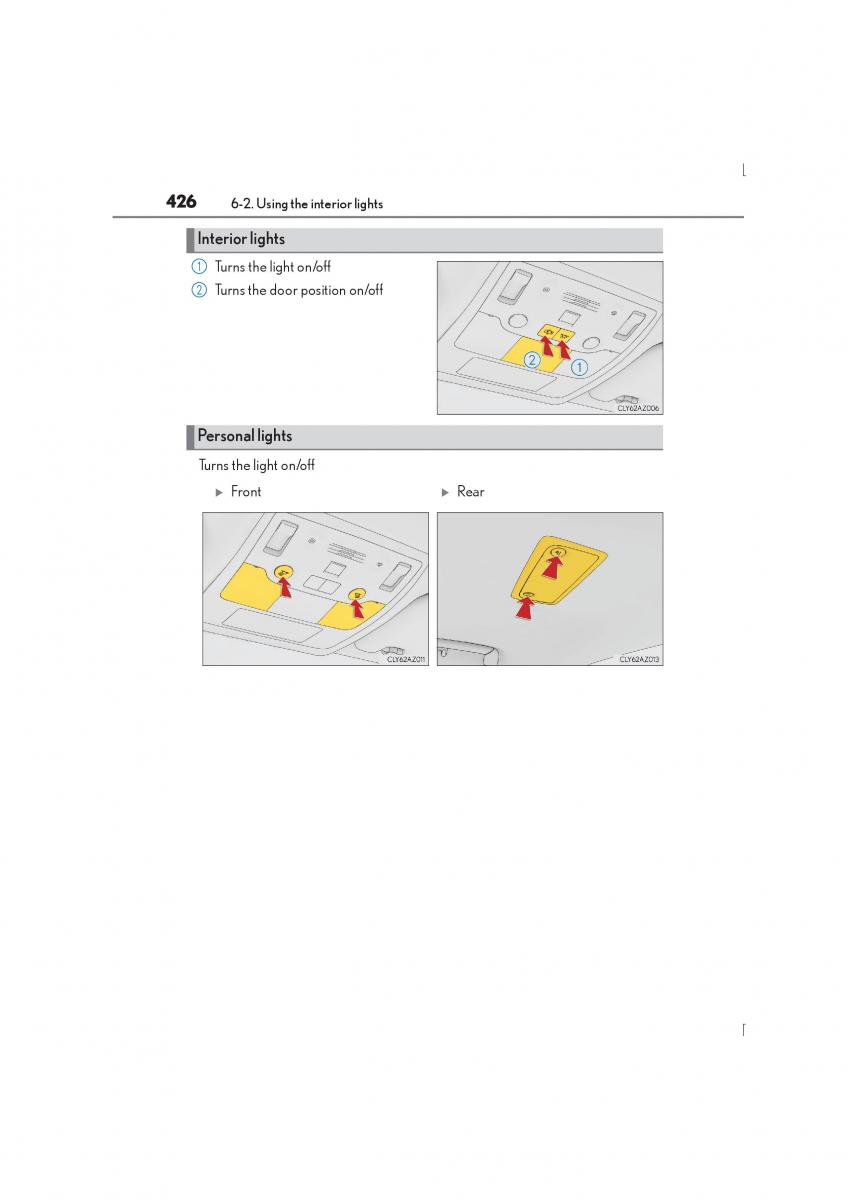 Lexus IS300h III 3 owners manual / page 426