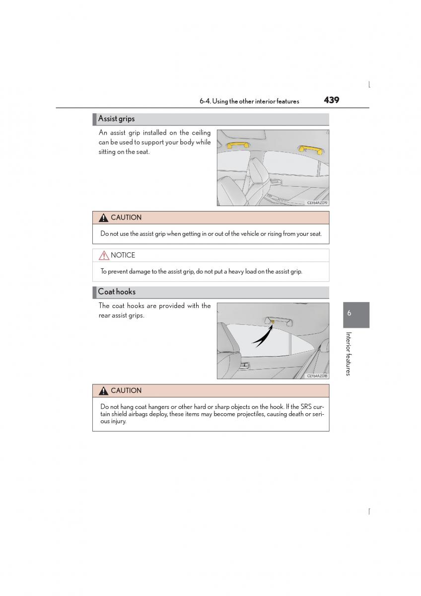 Lexus IS300h III 3 owners manual / page 439