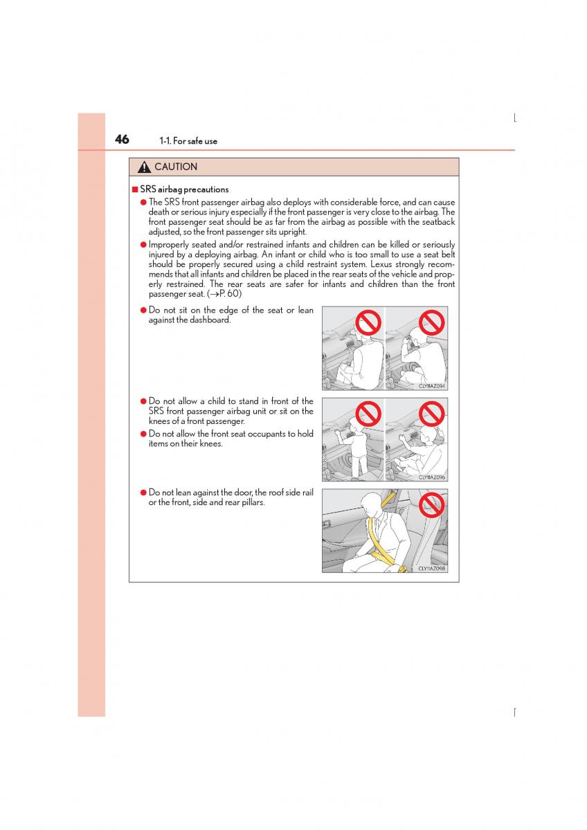 Lexus IS300h III 3 owners manual / page 46