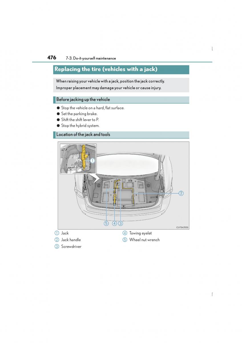 Lexus IS300h III 3 owners manual / page 476