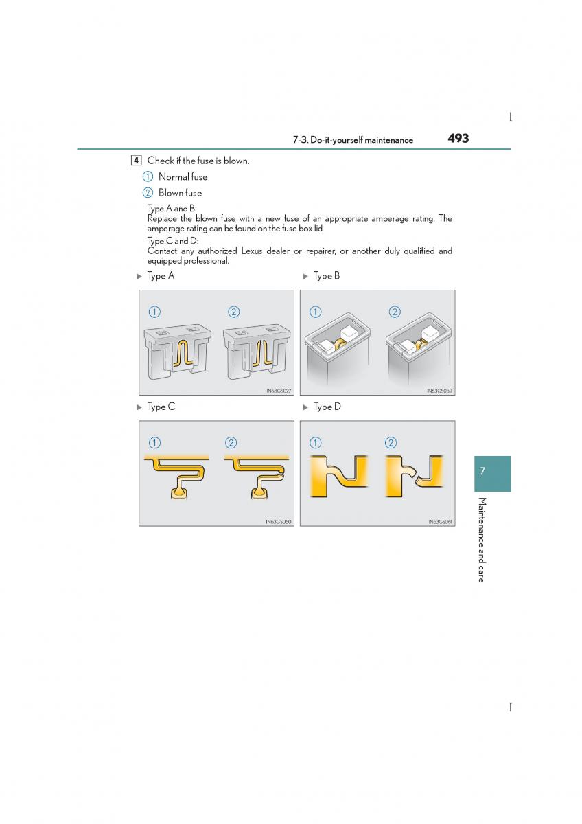 Lexus IS300h III 3 owners manual / page 493