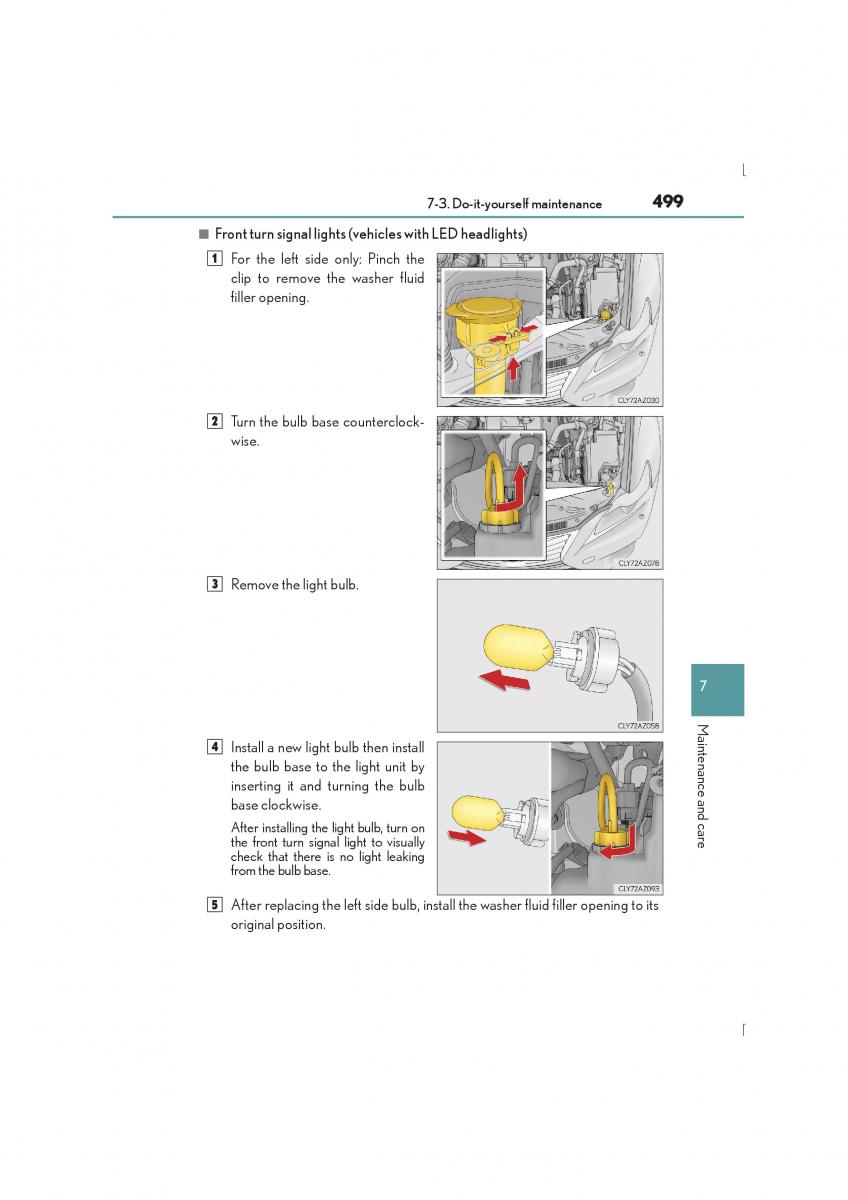 Lexus IS300h III 3 owners manual / page 499