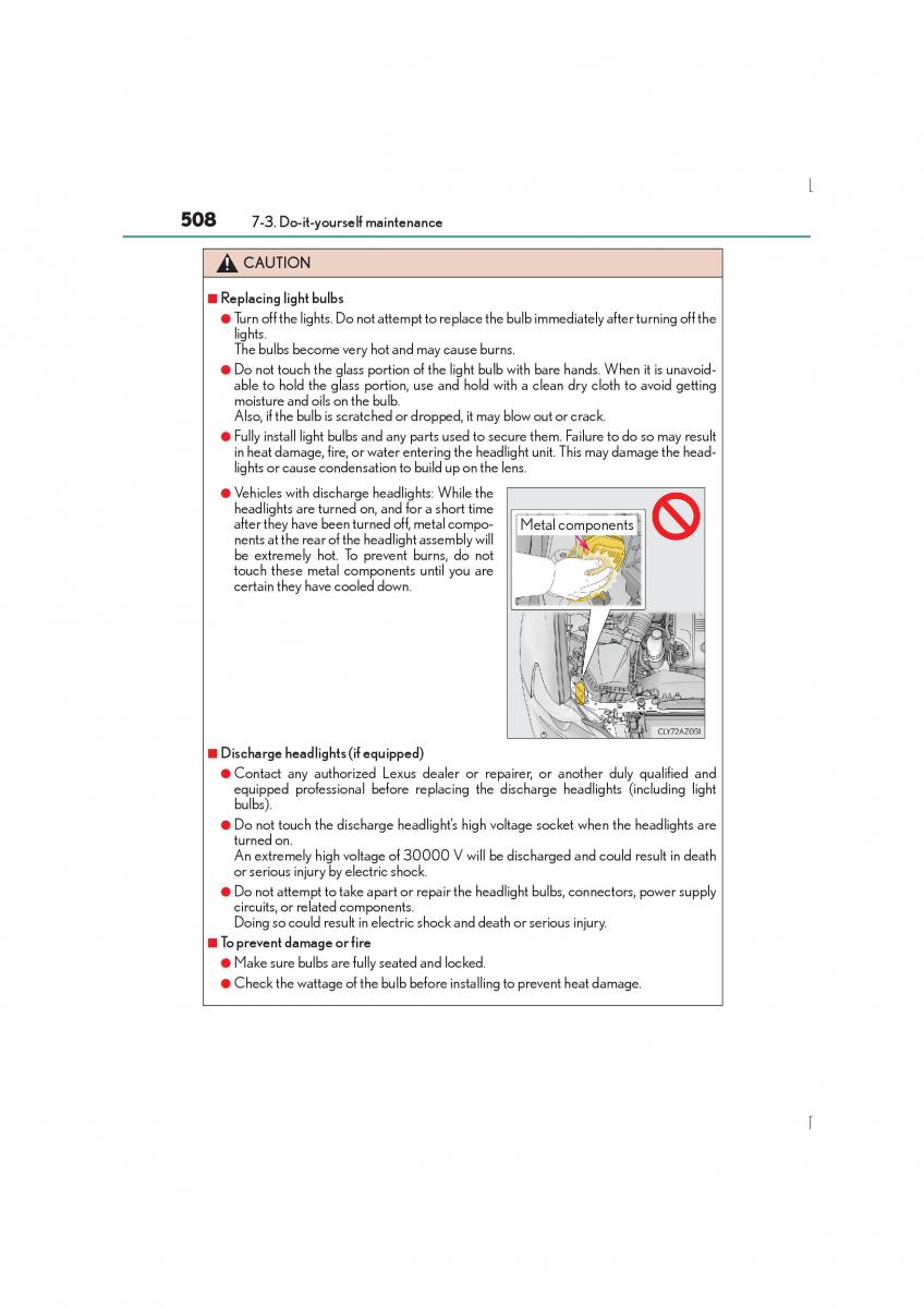 Lexus IS300h III 3 owners manual / page 508