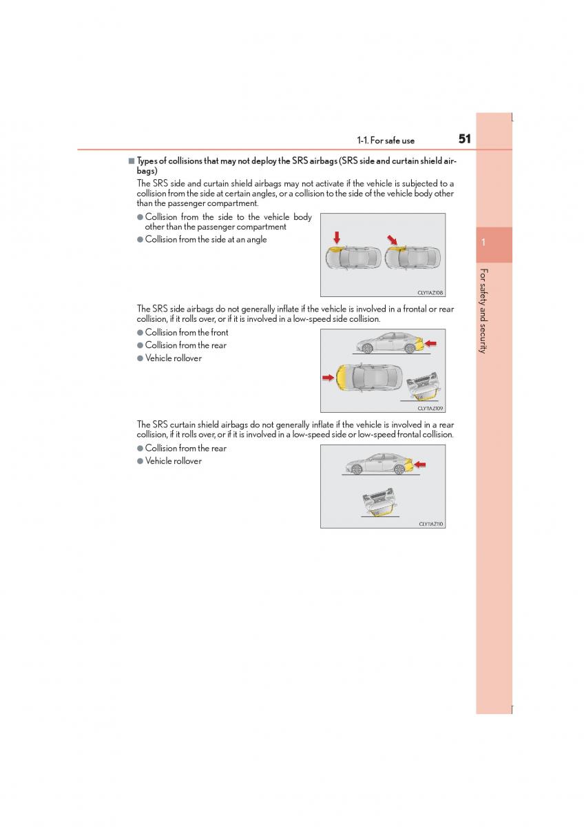 Lexus IS300h III 3 owners manual / page 51