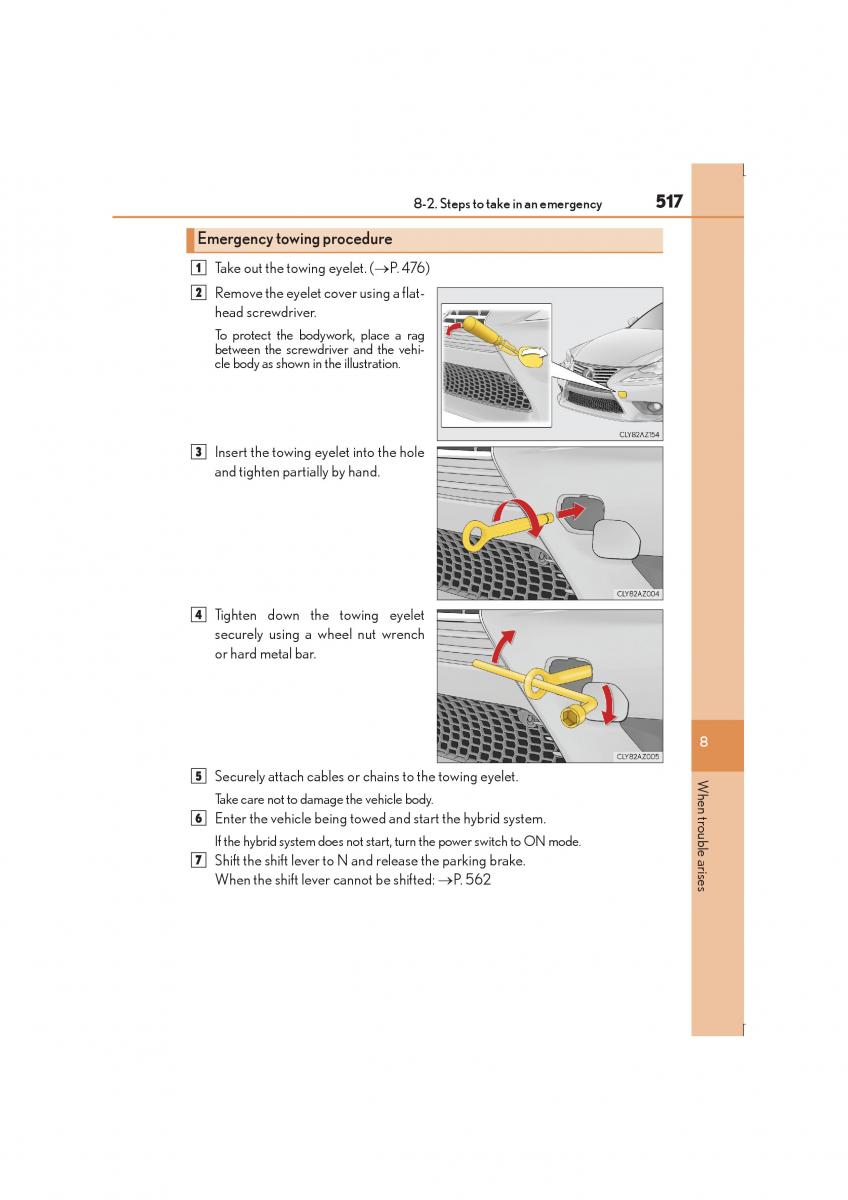 Lexus IS300h III 3 owners manual / page 517