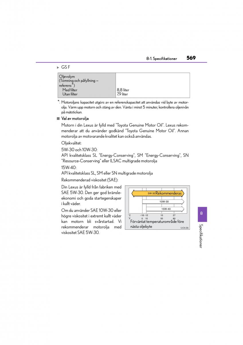 Lexus GS F IV 4 instruktionsbok / page 569