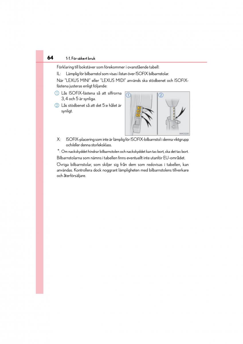 Lexus GS F IV 4 instruktionsbok / page 64