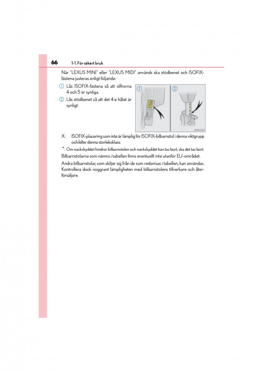 Lexus GS F IV 4 instruktionsbok / page 66