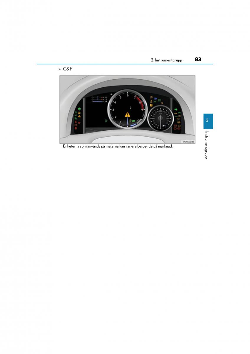 Lexus GS F IV 4 instruktionsbok / page 83