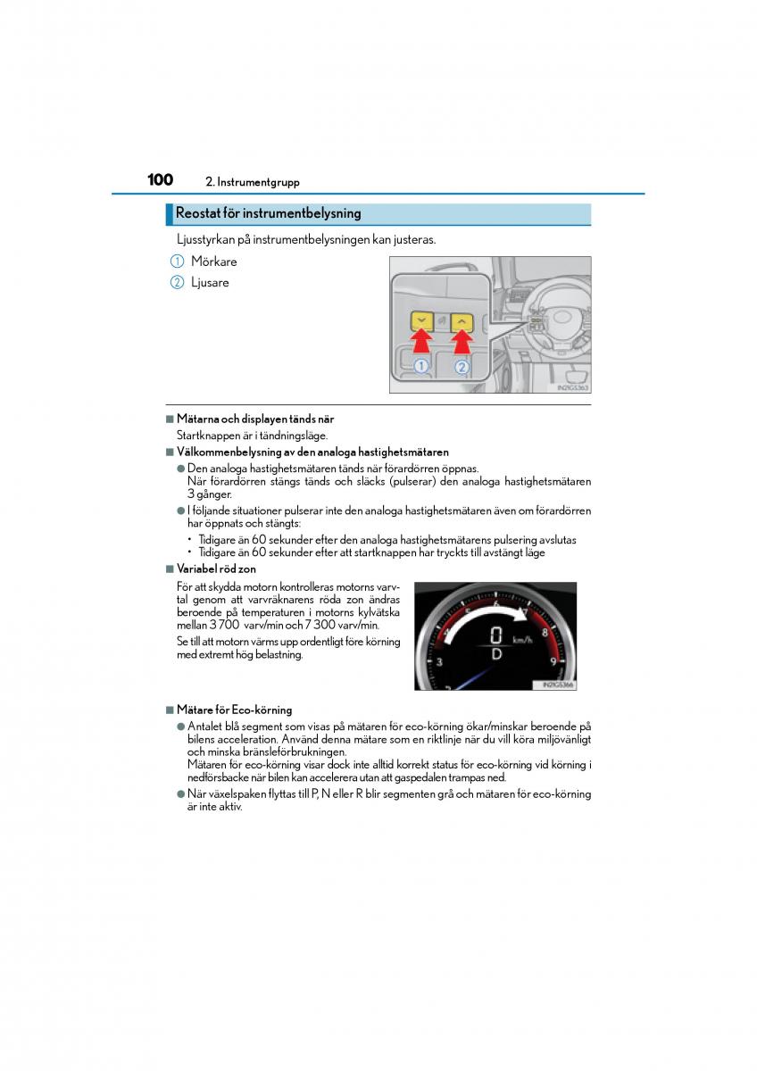 Lexus GS F IV 4 instruktionsbok / page 100