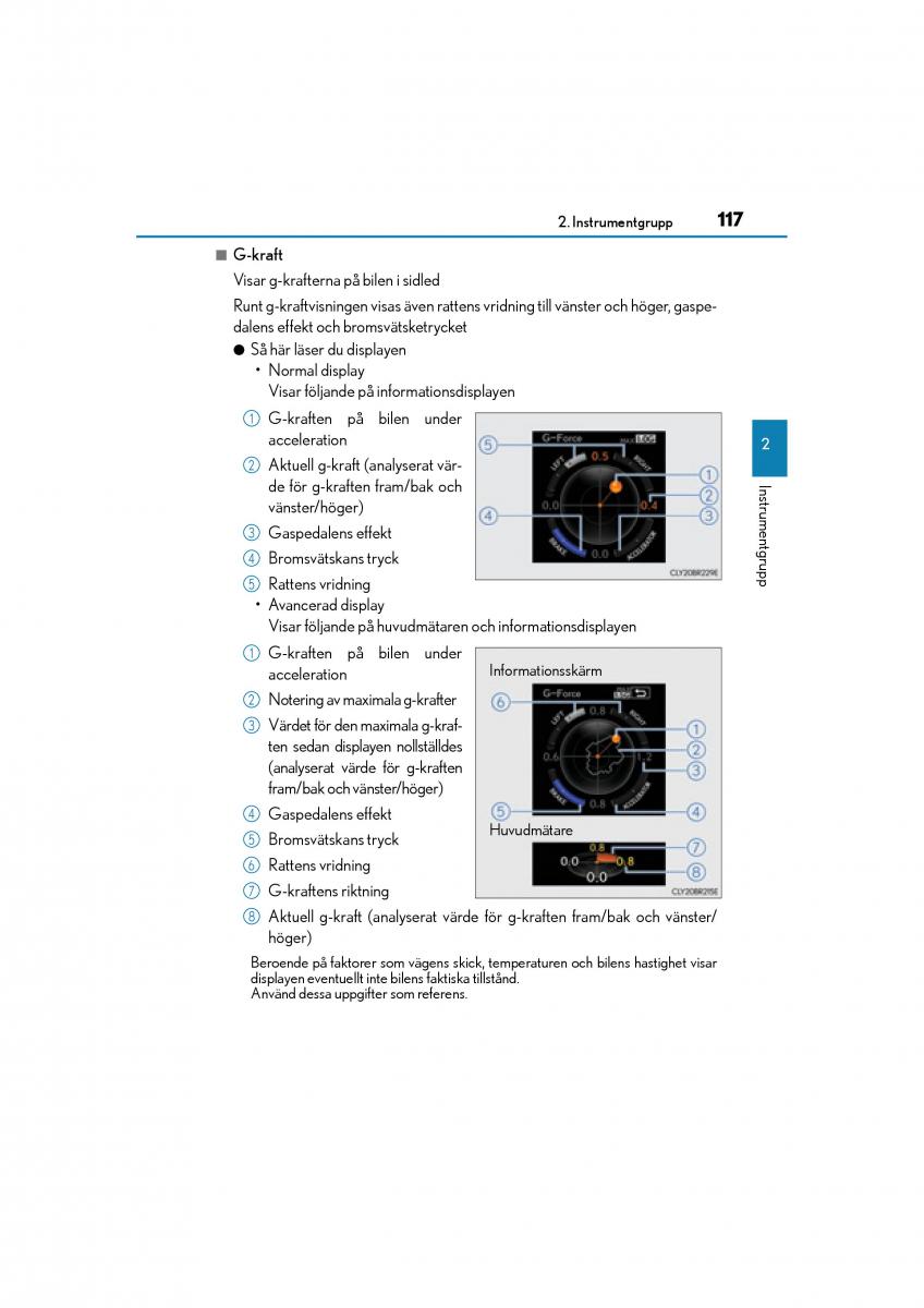 Lexus GS F IV 4 instruktionsbok / page 117