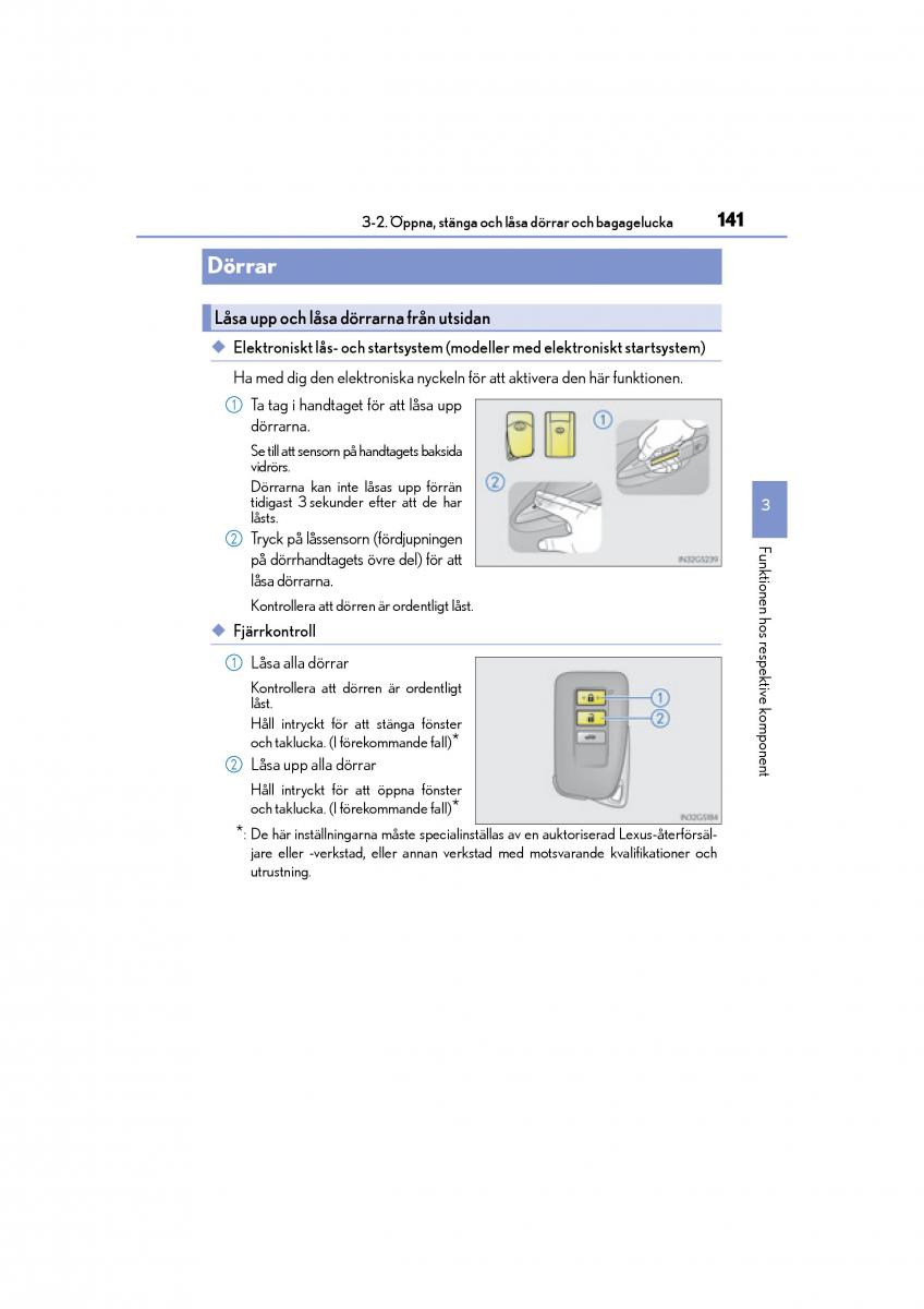 Lexus GS F IV 4 instruktionsbok / page 141