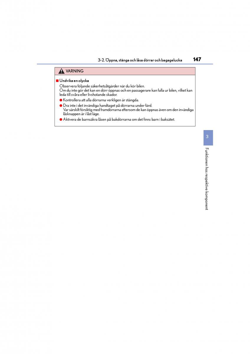 Lexus GS F IV 4 instruktionsbok / page 147