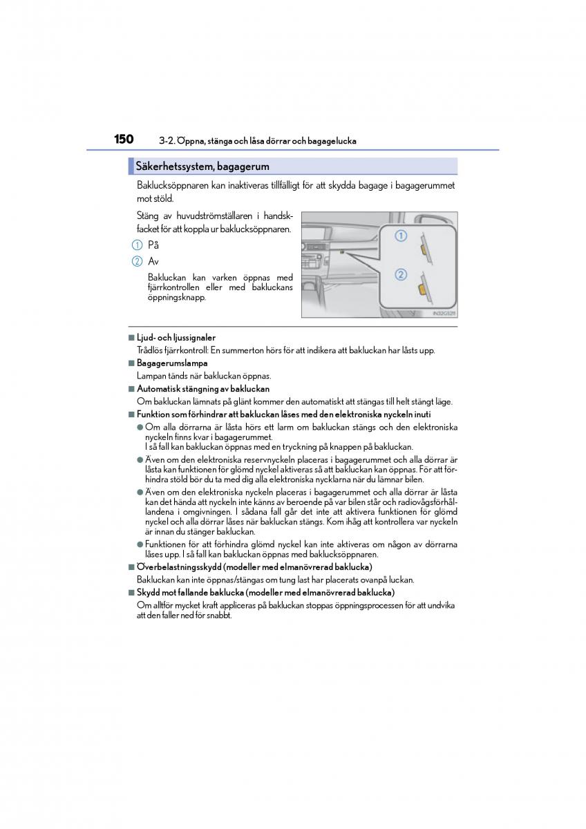 Lexus GS F IV 4 instruktionsbok / page 150