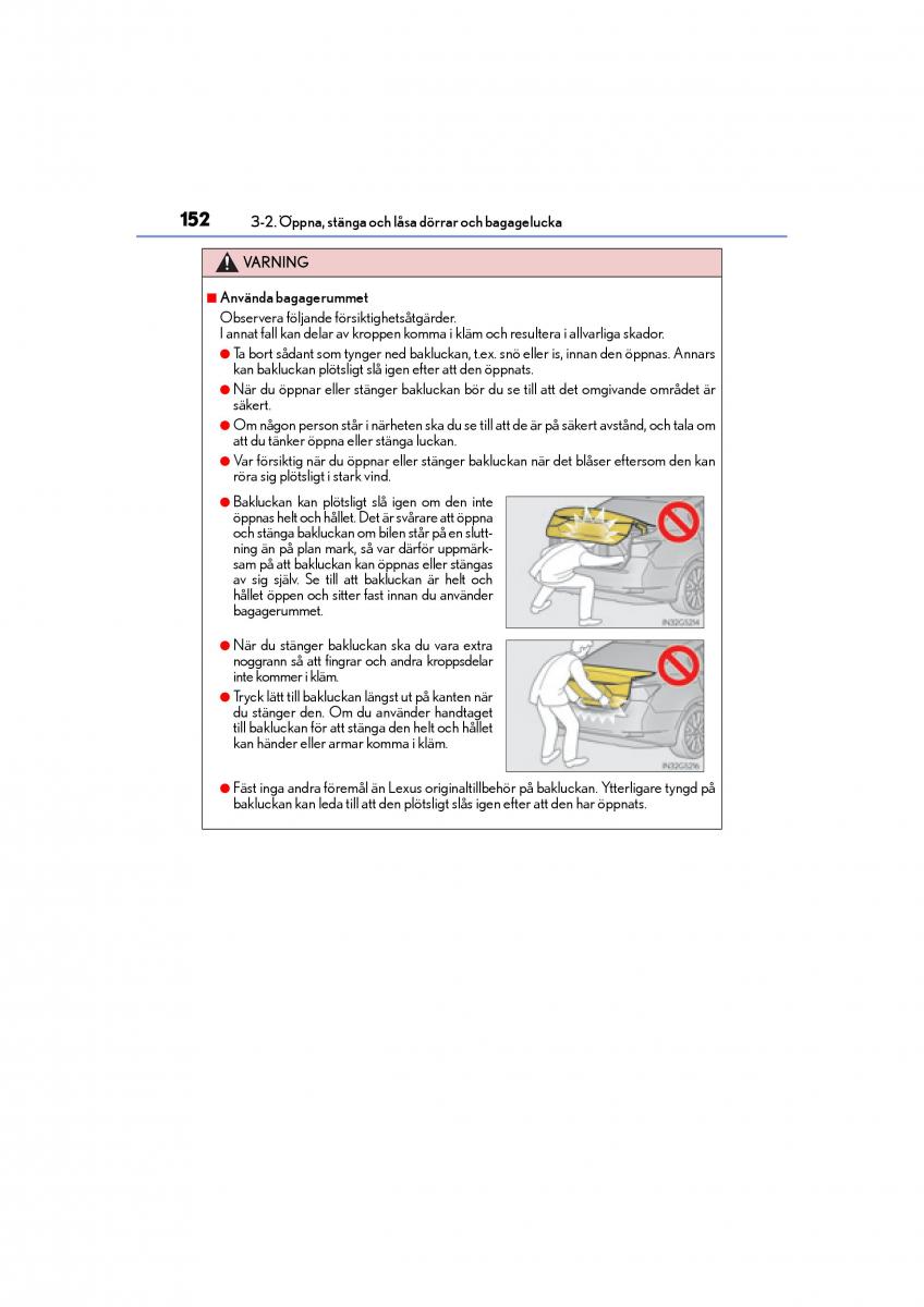 Lexus GS F IV 4 instruktionsbok / page 152