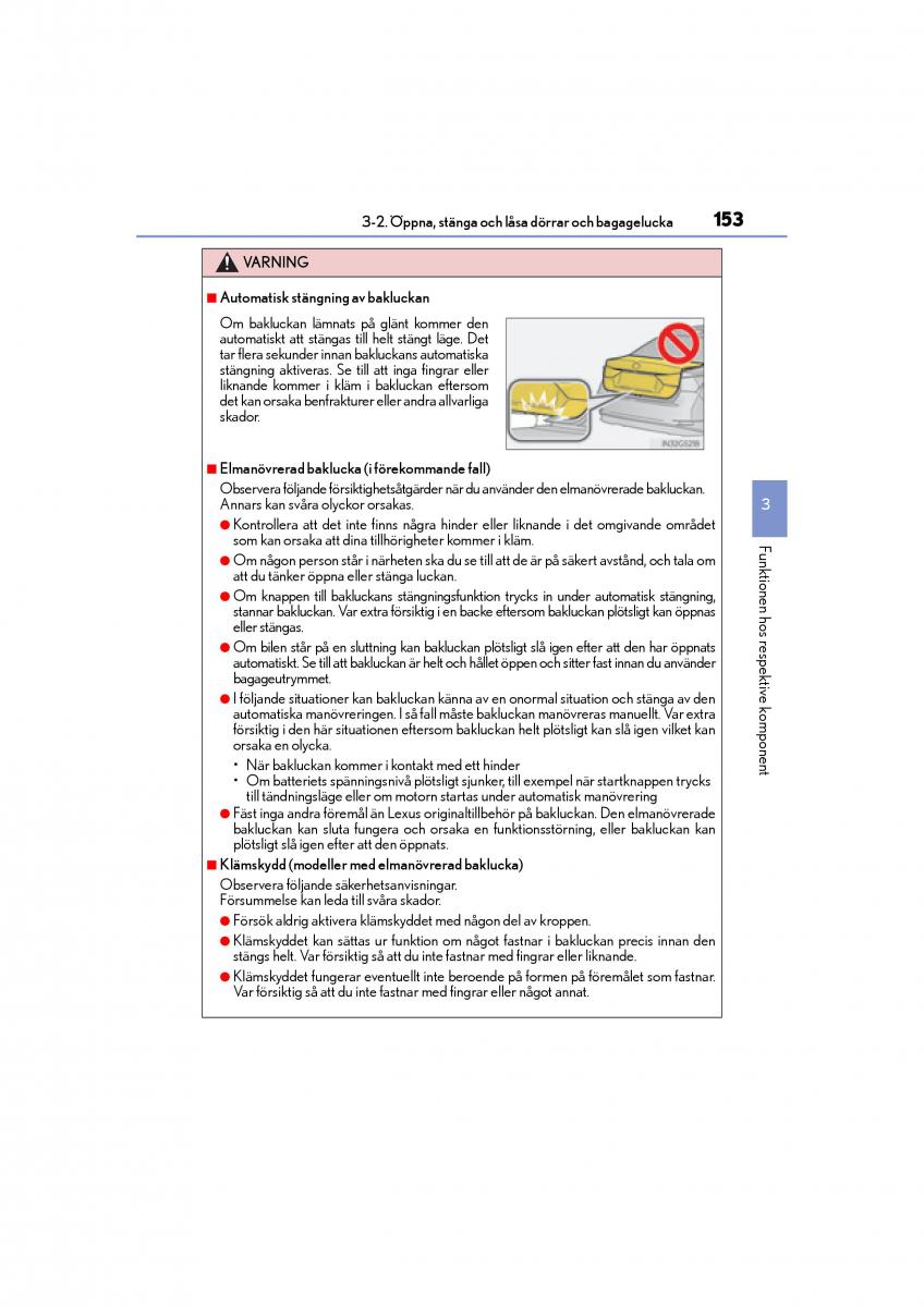 Lexus GS F IV 4 instruktionsbok / page 153