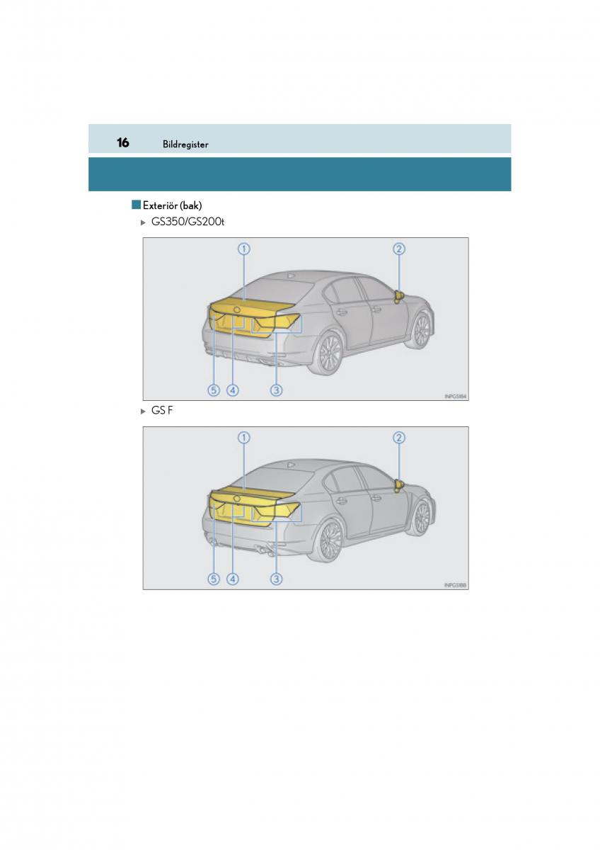 Lexus GS F IV 4 instruktionsbok / page 16