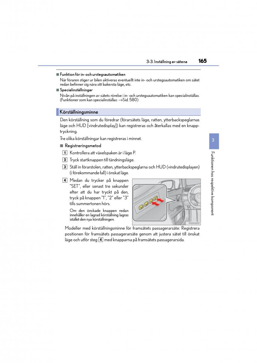 Lexus GS F IV 4 instruktionsbok / page 165