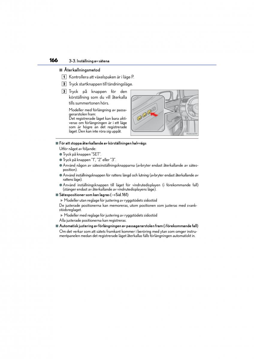 Lexus GS F IV 4 instruktionsbok / page 166