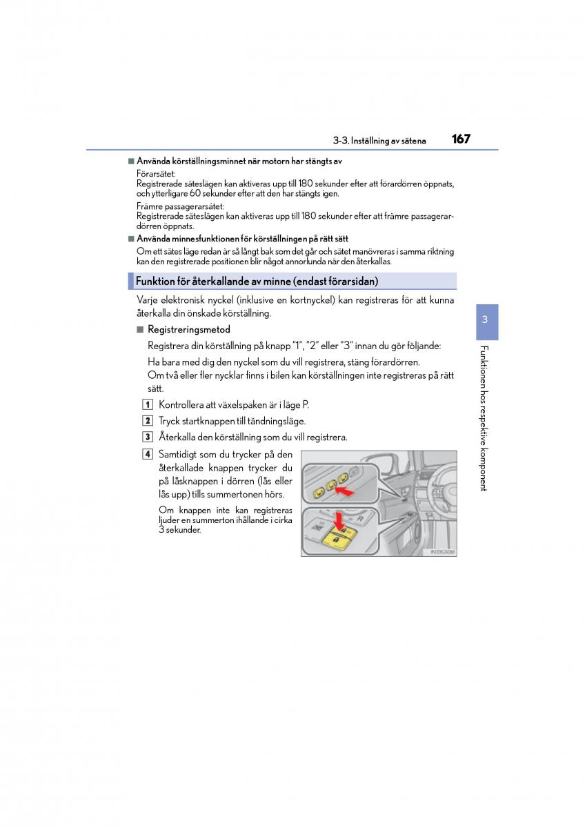 Lexus GS F IV 4 instruktionsbok / page 167