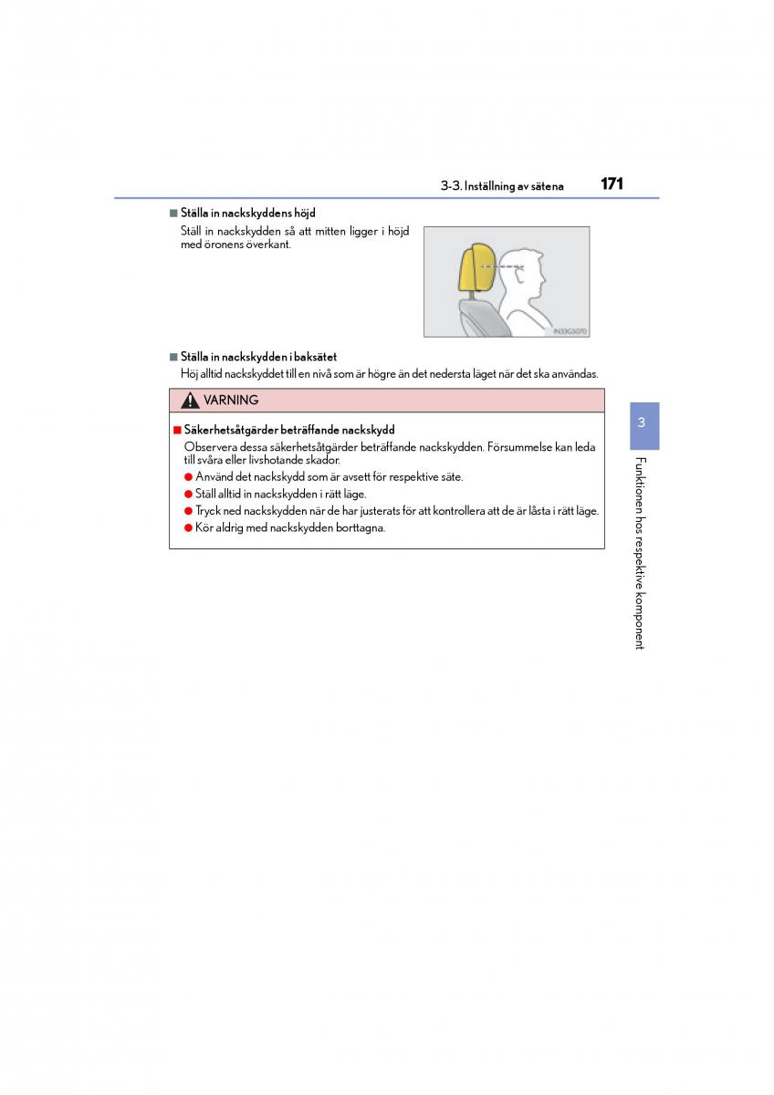 Lexus GS F IV 4 instruktionsbok / page 171