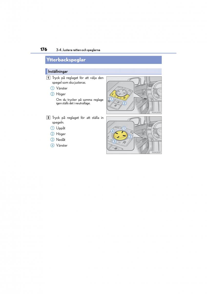 Lexus GS F IV 4 instruktionsbok / page 176