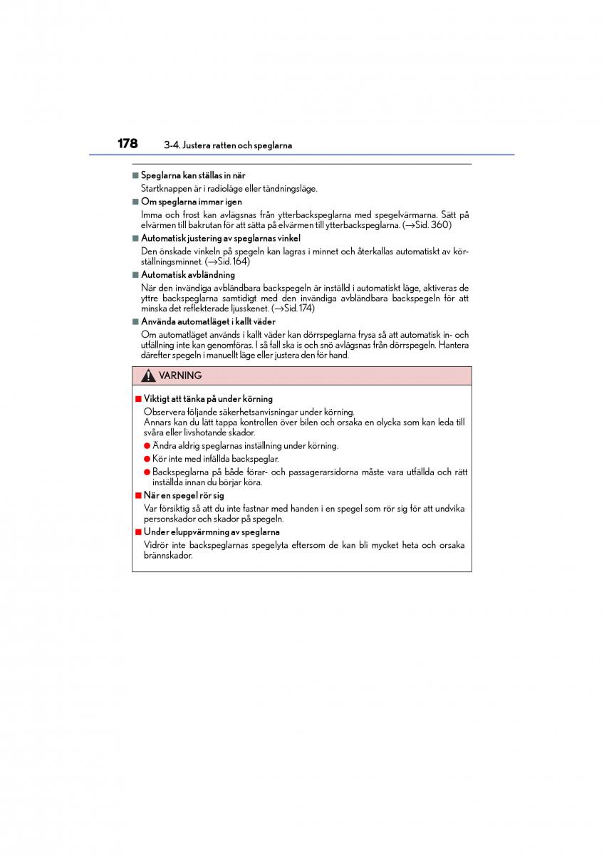 Lexus GS F IV 4 instruktionsbok / page 178