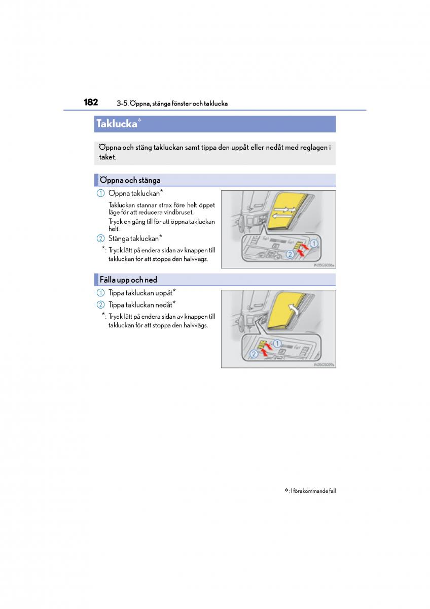 Lexus GS F IV 4 instruktionsbok / page 182