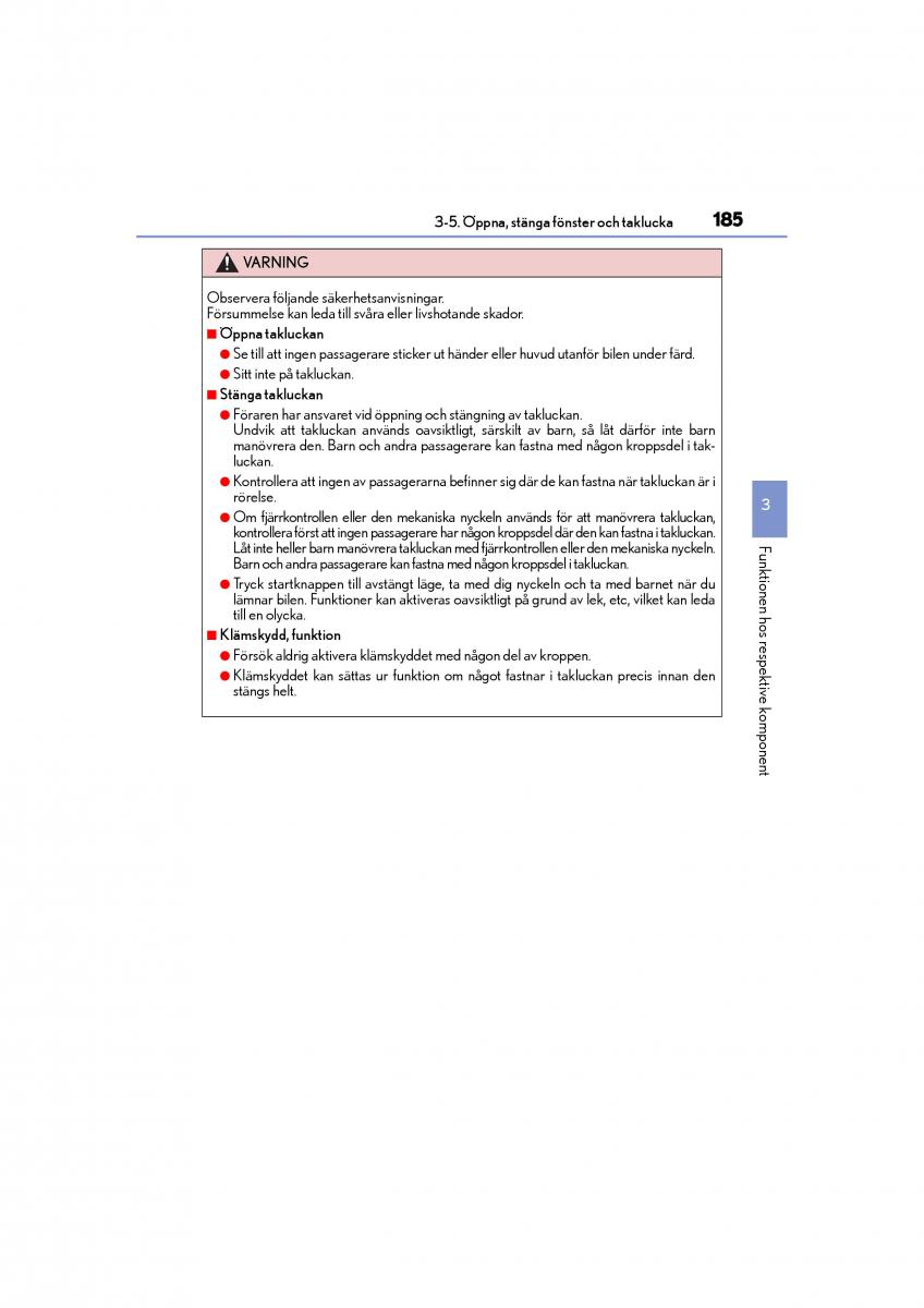 Lexus GS F IV 4 instruktionsbok / page 185