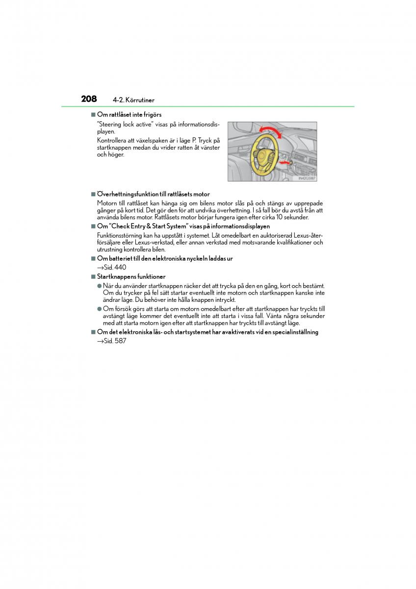 Lexus GS F IV 4 instruktionsbok / page 208