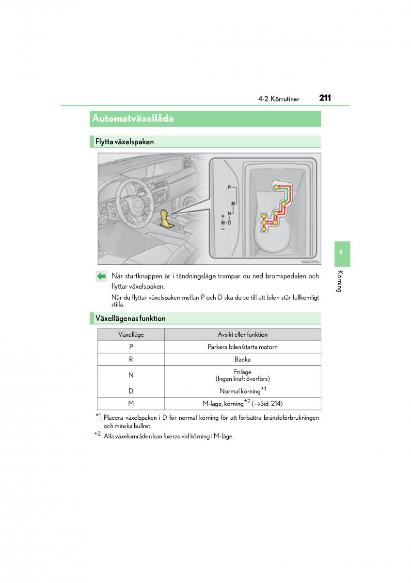 Lexus GS F IV 4 instruktionsbok / page 211