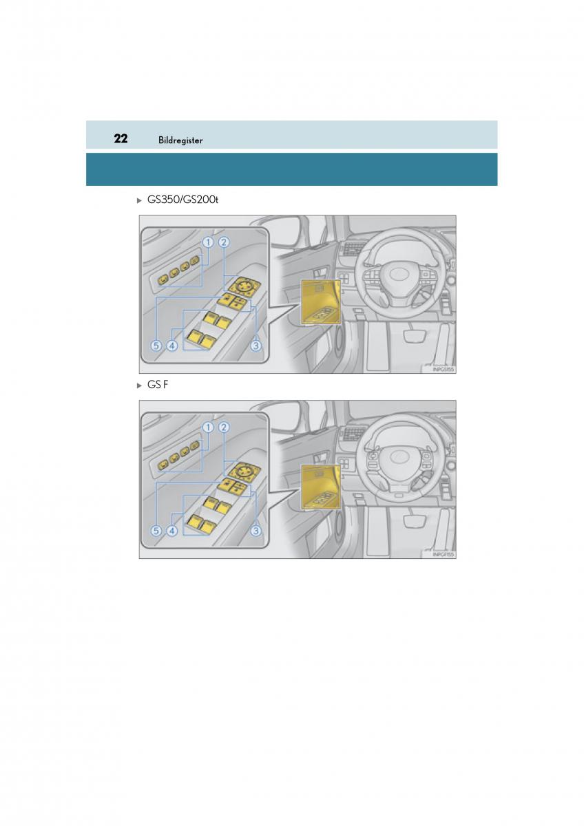 Lexus GS F IV 4 instruktionsbok / page 22